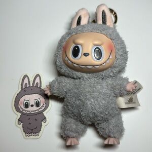 POPMART LABUBU THE MONSTERS EXCITING MACARON SESAME BEAN PLUSH KEYCHAIN